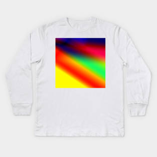 Red blue yellow abstract texture art Kids Long Sleeve T-Shirt